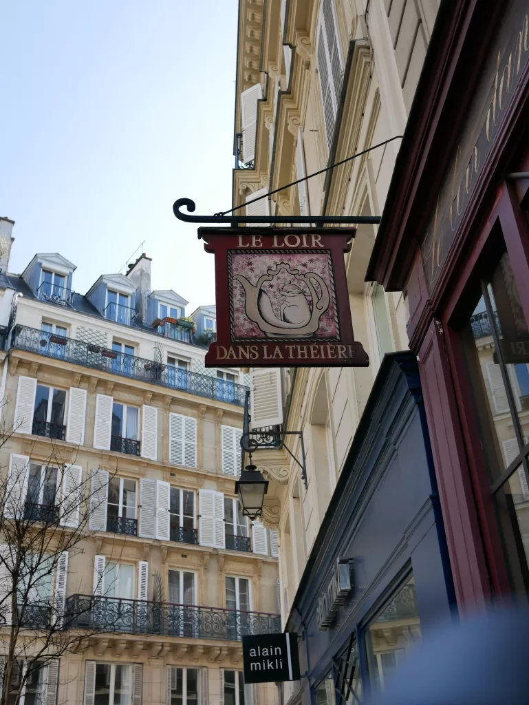 Le Loir de la Théière in Le Marais offers a wonderful brunch and Tarte Citron Meringuée